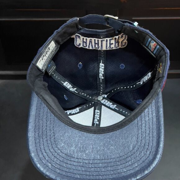 Pro Standard Cleveland Cavaliers Leather Brim Strapback Hat Blue Cavaliers Hat - Picture 9 of 11